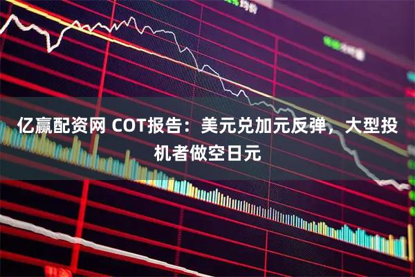 亿赢配资网 COT报告：美元兑加元反弹，大型投机者做空日元
